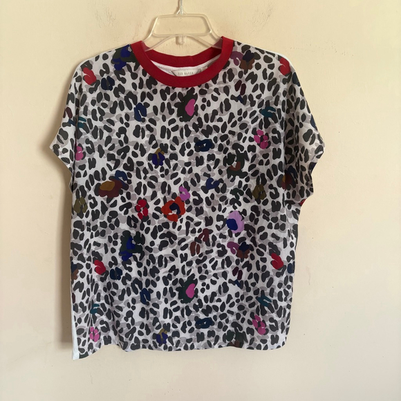 Ted Baker Byella Wilderness Woven-
Front Tee Size 6 Small - Picture 13 of 13